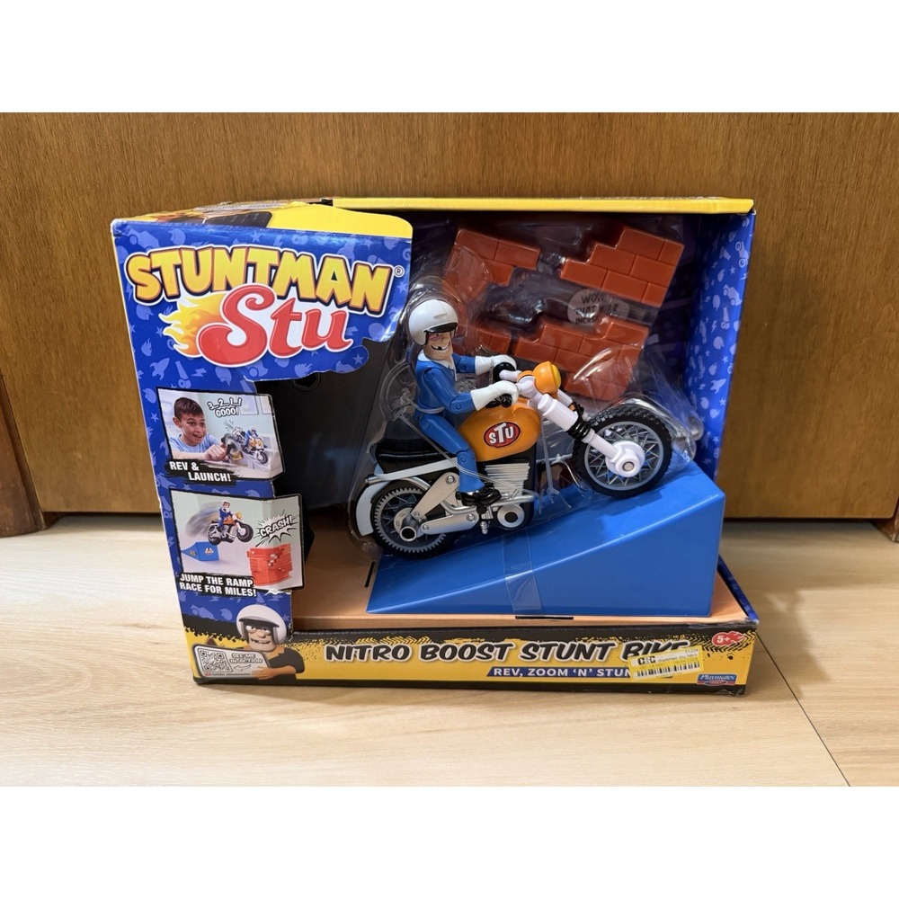 Stuntman Stu Nitro Boost Stunt Bike Rev Zoom 'N' Stunt Set
